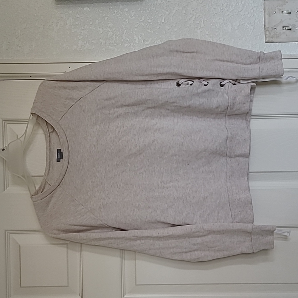 Aerie lace up sides pullover crew neck